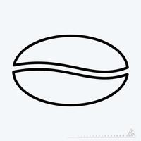 Icon Vector of Coffee Grain - Line Style