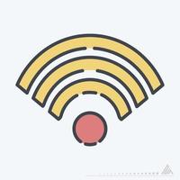 gráfico vectorial de conexión wifi - estilo de corte de línea vector