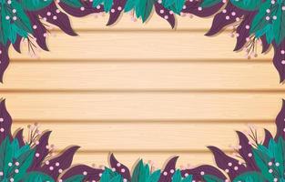 Wood and Foliage Background vector