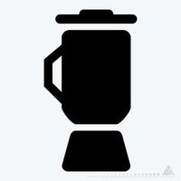 vector icono de licuadora de café - estilo glifo