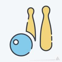 Vector Graphic of Bowling - Line Cut Style