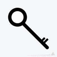 Vector Graphic of Key - Black Style