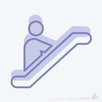 Vector Graphic of Escalator - Twins Style