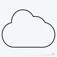 vector icono de nube - estilo de línea