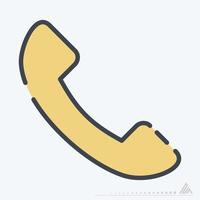 Icon Vector of Phone - Line Cut Style