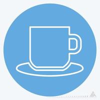 vector icono de taza de café i - estilo ojos azules