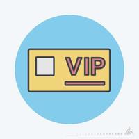 gráfico vectorial de tarjeta vip - estilo color mate vector