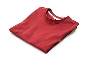 Folded t-shirt isolated on white background photo