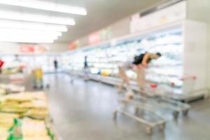 Abstract blur and defocused supermarket for background photo