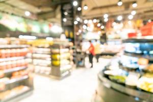 Abstract blur and defocused supermarket for background photo