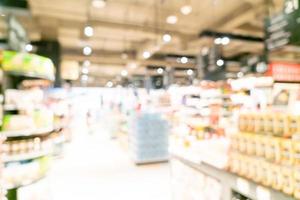 Abstract blur and defocused supermarket for background photo