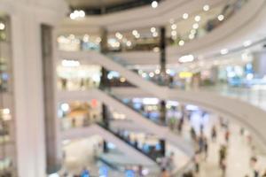 Abstract blur beautiful luxury shopping mall center photo