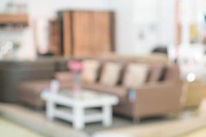 Blur image of modern living room interior for background photo