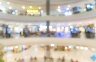 Abstract blur beautiful luxury shopping mall center photo