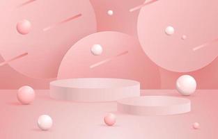 Smooth Pink Podium Concept vector
