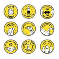 New Normal Yellow Sticker vector