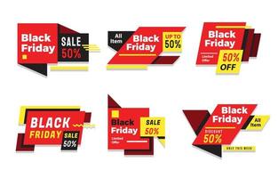 Black Friday Discount Badge Set vector