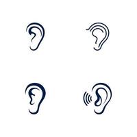 Hearing icon illustration Template vector