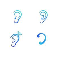 Hearing icon illustration Template vector