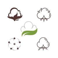 Cotton flower vector icon template