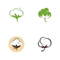 Cotton flower vector icon template