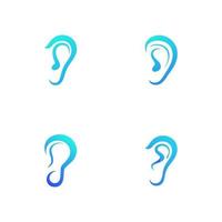 Hearing icon illustration Template vector