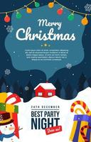 Poster Template of Christmas Party vector