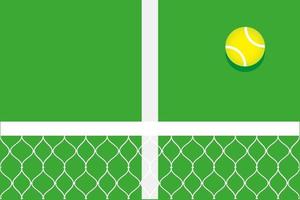 Tennis Ball On green Court vector