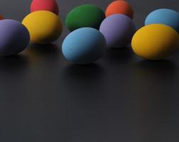 Easter eggs or color egg. Multi-colorful of easter eggs photo