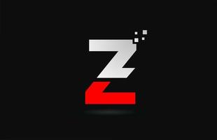 Icono de logotipo de letra z para empresa y negocio con diseño de puntos vector