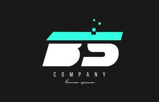 Combinación de logotipo bs bs alfabeto letra en color azul y blanco. diseño de icono creativo para negocios y empresa. vector