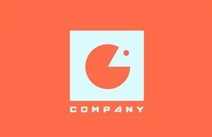 white orange G alphabet letter logo icon for business and company with dot design vector