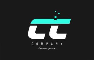 cc c c alphabet letter logo combination in blue and white color. Creative icon design for business and company vector