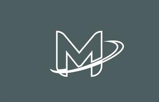 M letter logo icon for business and company vector