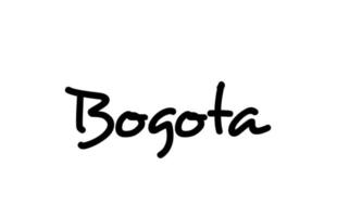 Bogota city handwritten word text hand lettering. Calligraphy text. Typography in black color vector