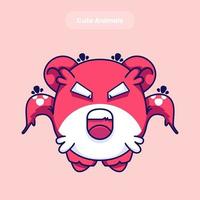 Cute monster cartoon vector icon illustration