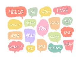 speech bubble cut paper design template. Vector illustration for your business