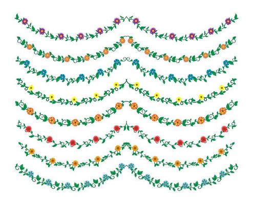 Hand Drawn Borders Elements Set Collection, floral Swirl ornament Vector