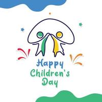 happy children's day banner template vector