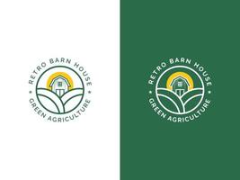 concepto de diseño de logotipo de agricultura y granja vector