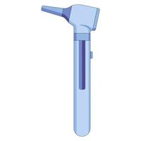 Otoscope icon in a flat style, an otolaryngologist's tool for checking ear canals. vector