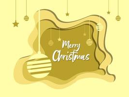 Merry christmas design with flat cream color theme vector