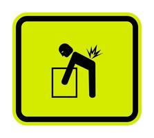 Lifting Hazard Symbol Sign Isolate On White Background,Vector Illustration EPS.10 vector