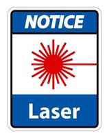 Notice Laser Symbol Sign Symbol Sign Isolate on transparent Background,Vector Illustration vector