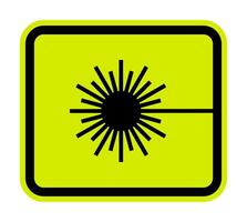 Beware Laser Beam Symbol Sign Isolate On White Background,Vector Illustration vector