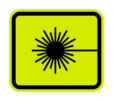 Beware Laser Beam Symbol Sign Isolate On White Background,Vector Illustration vector