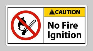 Caution No Fire Ignition Symbol Sign On White Background vector