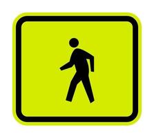 Pedestrian Crossing Symbol Sign Isolate on White Background,Vector Illustration vector