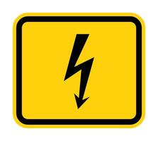 Danger High Voltage Symbol Sign Isolate On White Background,Vector Illustration vector