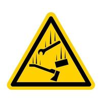 Watch for falling materials sign on white background vector